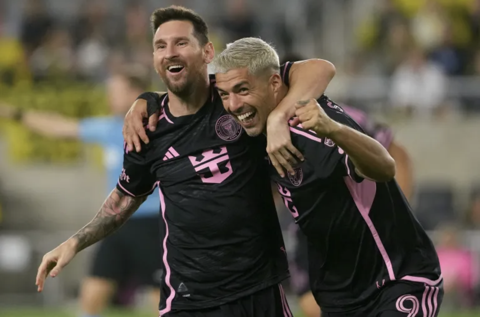 Messi double helps Inter Miami edge Columbus 3-2 for MLS Supporters’ Shield